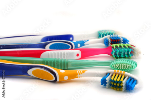 colorful toothbrushes