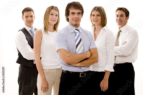 happy business team