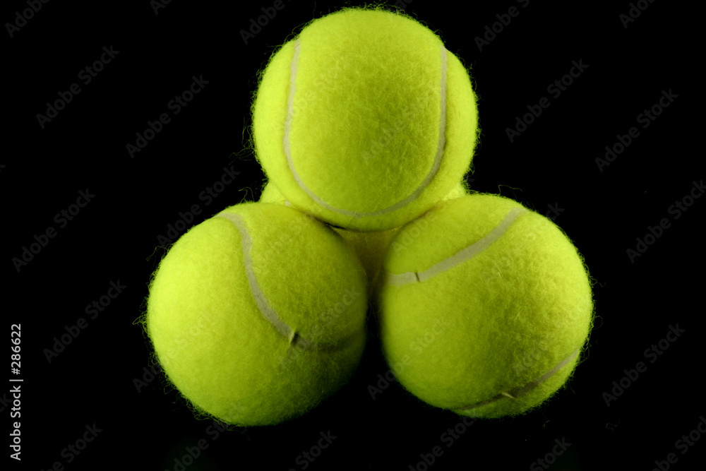 stacked tennis balls