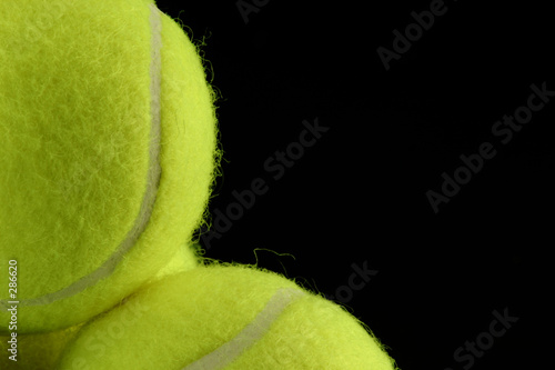 tennis balls, left view
