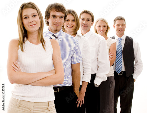 happy business team