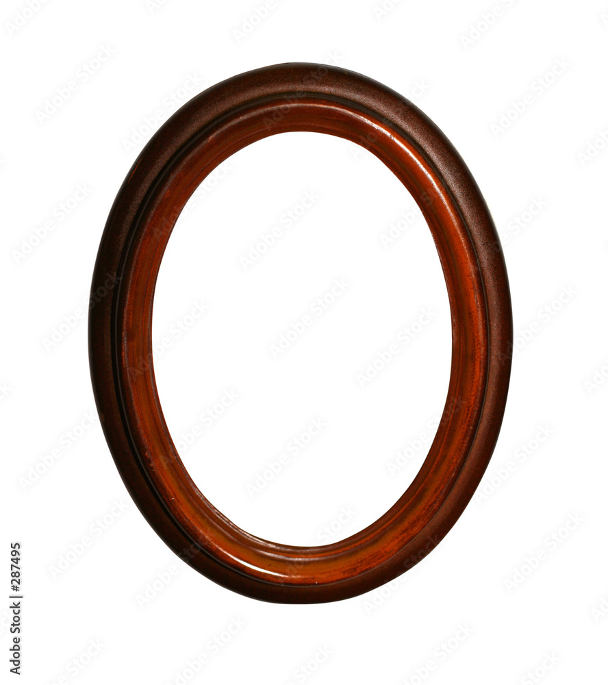 wooden oval frame with path wooden oval frame with path