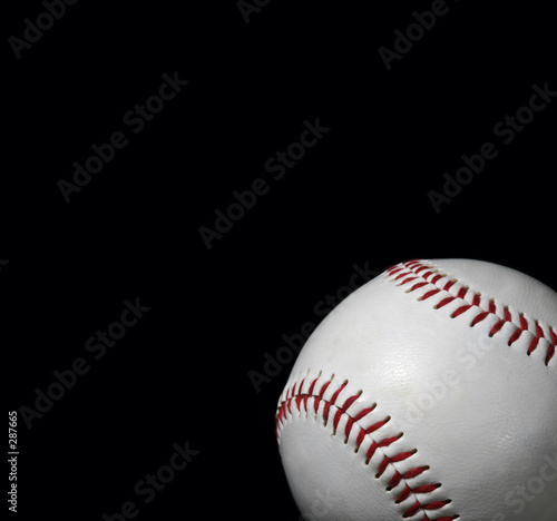 close-up of baseball photo