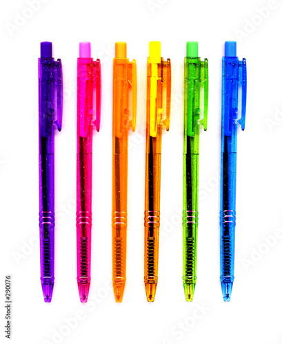 colourful pens