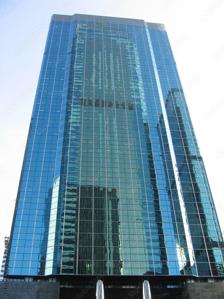 business building with reflection