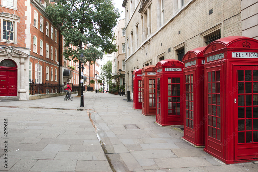 Obraz premium red telephones