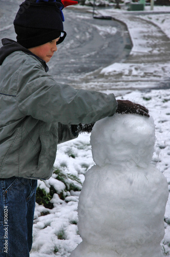 building a snowman