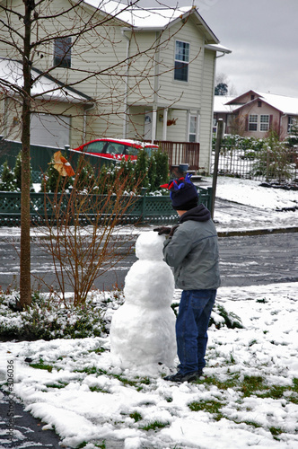 building a snowman