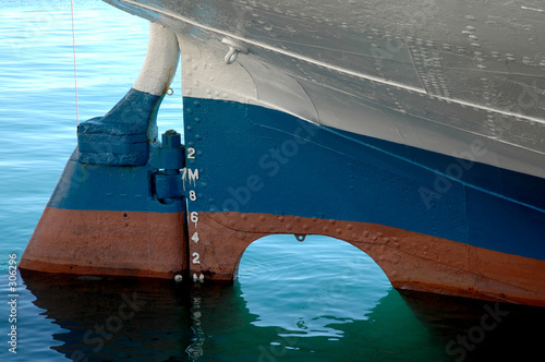 rudder of a ship