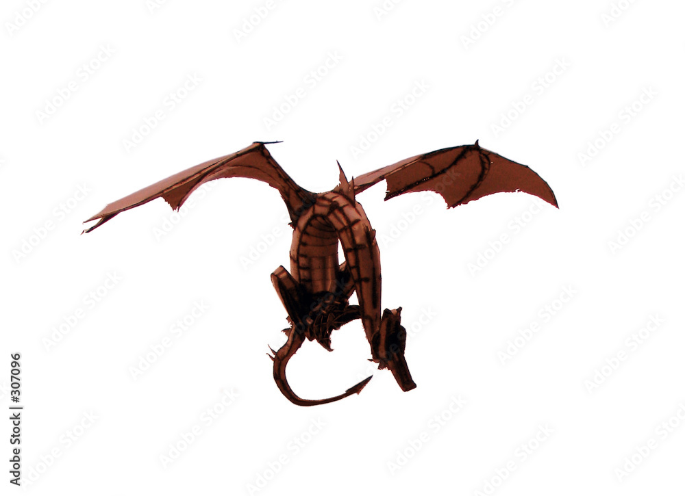 Naklejka premium copper flying dragon