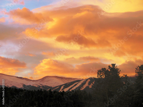 sunrise on the slopes