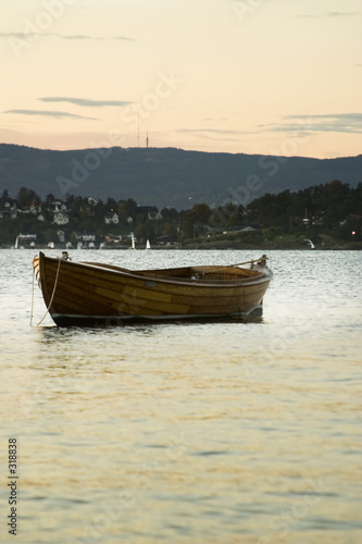 boat in sunset