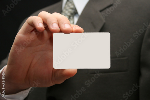empty visiting card