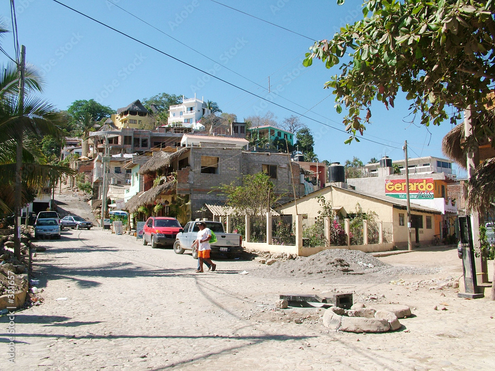 Fotografie rue village du mexique