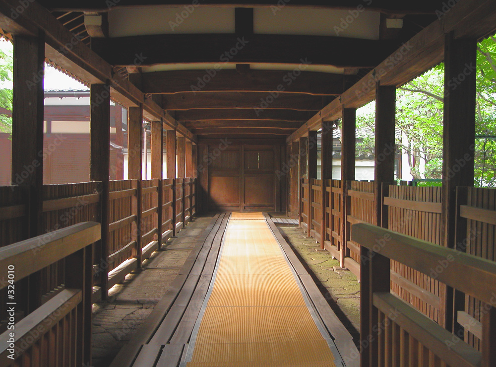wooden corridor
