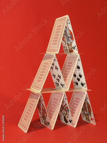 card tower photo