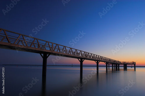 dock at sunset