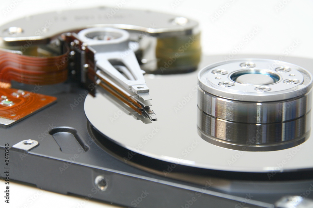 opened hardisk closeup opened hardisk closeup
