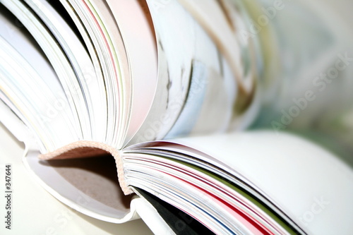 blurred book side closeup