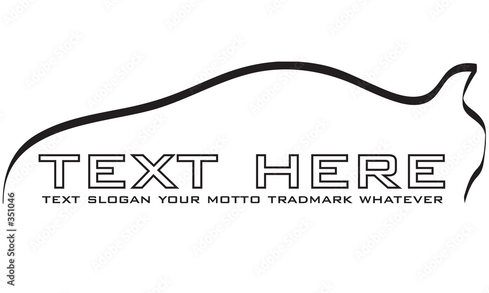 Fotografie sportscar outline logo