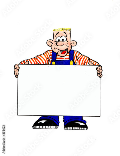 mechaniker mit tafel