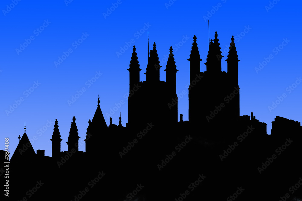 city silhouette at night