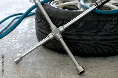 wrench and tire photo