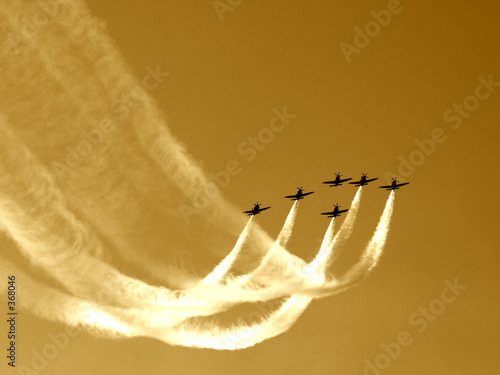 synchronized team flight- flying in formations