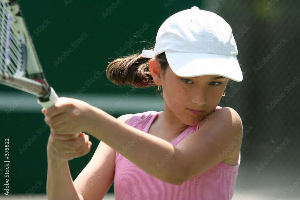 Fotografie girl playing tennis