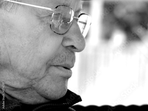 an old man thinking