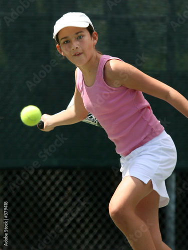 girl playing tennis © Galina Barskaya