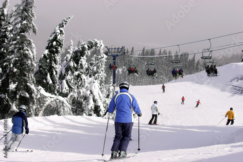 skiing downhill