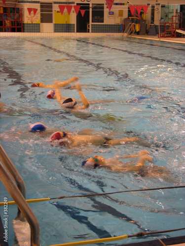 à la piscine
