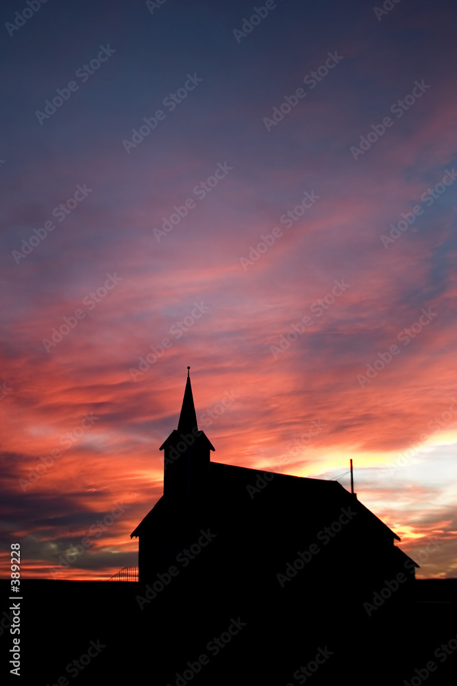 church during sunset