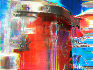 Keuken achterwand Voor hem Funky drumstel in felle kleuren  © Elaine Barker