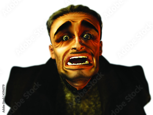 Schilderij op canvas "akim" caricature effrayé