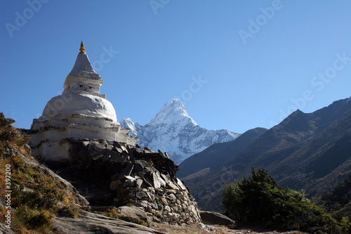 buddhist chorten - nepal photo