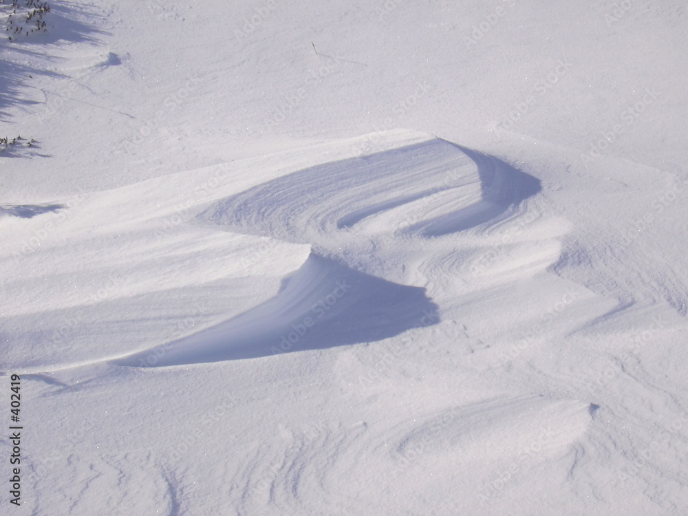 wind carved snow