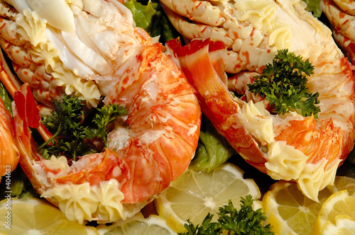 plat de langoustes photo