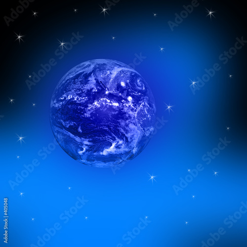 earth globe stars