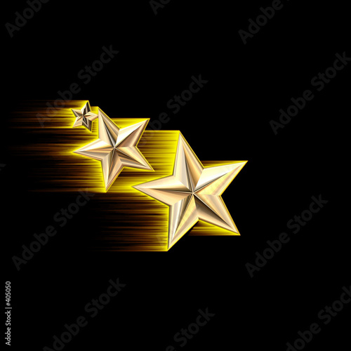 gold 3d shooting stars
