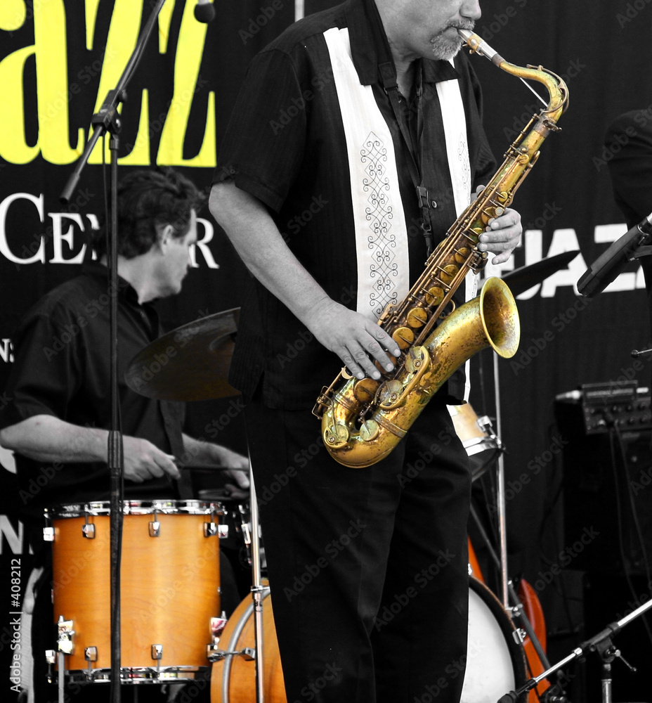 Fotografie limited color image of a jazz band