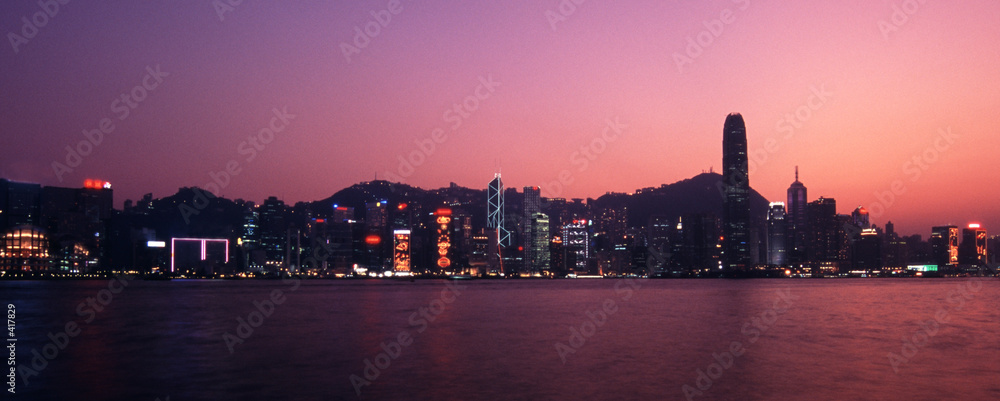 Fototapeta premium hongkong panorama at dusk