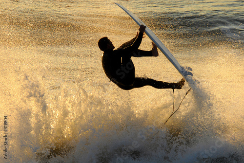 surfing the sunset