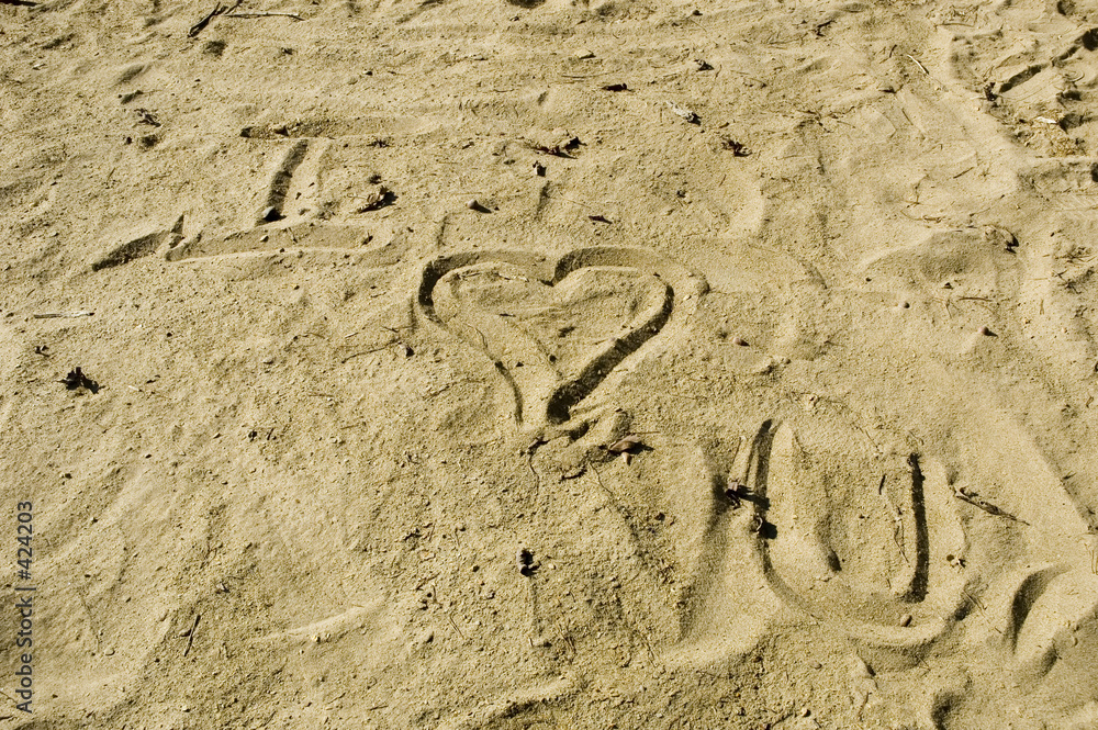 love in sand