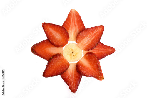 strawberries and bananas
