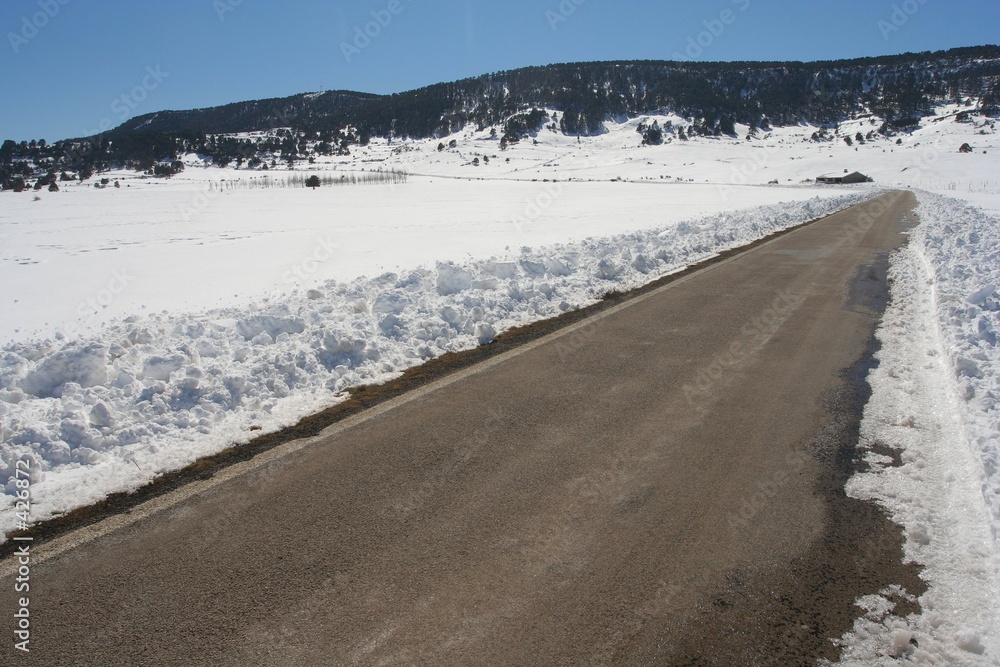 carretera y nieve