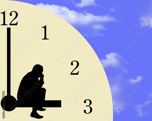 businessman and clock