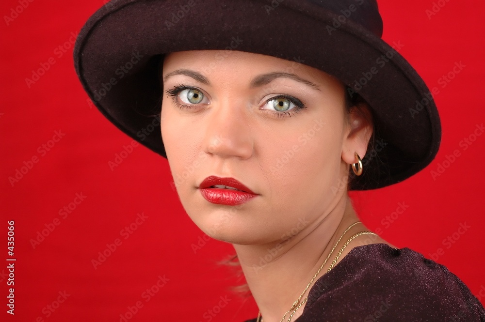 woman in black hat woman in black hat