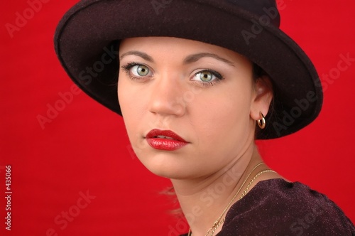 Wallpaper Mural woman in black hat Torontodigital.ca